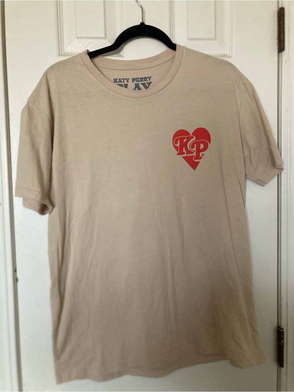 Katy Perry Collections Beige Tee with Red KP Heart